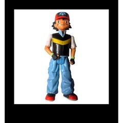 Pokemon Ash Ketchum Action Figure 2007 Jakks Pacific Diamond Pearl Nintendo 5″