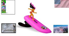 No Batteries Mini-Surfer & Surfboard Toy Outer Bank Olivia Imaginative Play