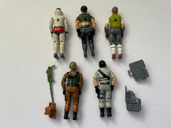 Hasbro G.I. Joe Figure Lot Ace, Trasher, Roadblock, Mainframe and Cross Country
