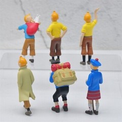 The Adventures of Tintin Series#3 6 PCS/Set Action Figures each w/Factory Tag