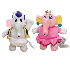 2X Elephant Princess Peach Blue Toad Super Mario Bros Wonder Plush Toy Figure 8″