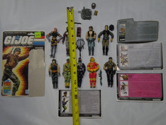 LOT Vintage GI Joe Action Figures Weapons File Cards 80s 90s 00s JUNK PART LOT