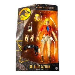 Jurassic Park Amber Collection Dr Ellie Sattler 6″ Figure Mattel NEW SEALED