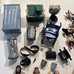 Wrestling figures random accessories lot multiple companies WWF WCW etc.