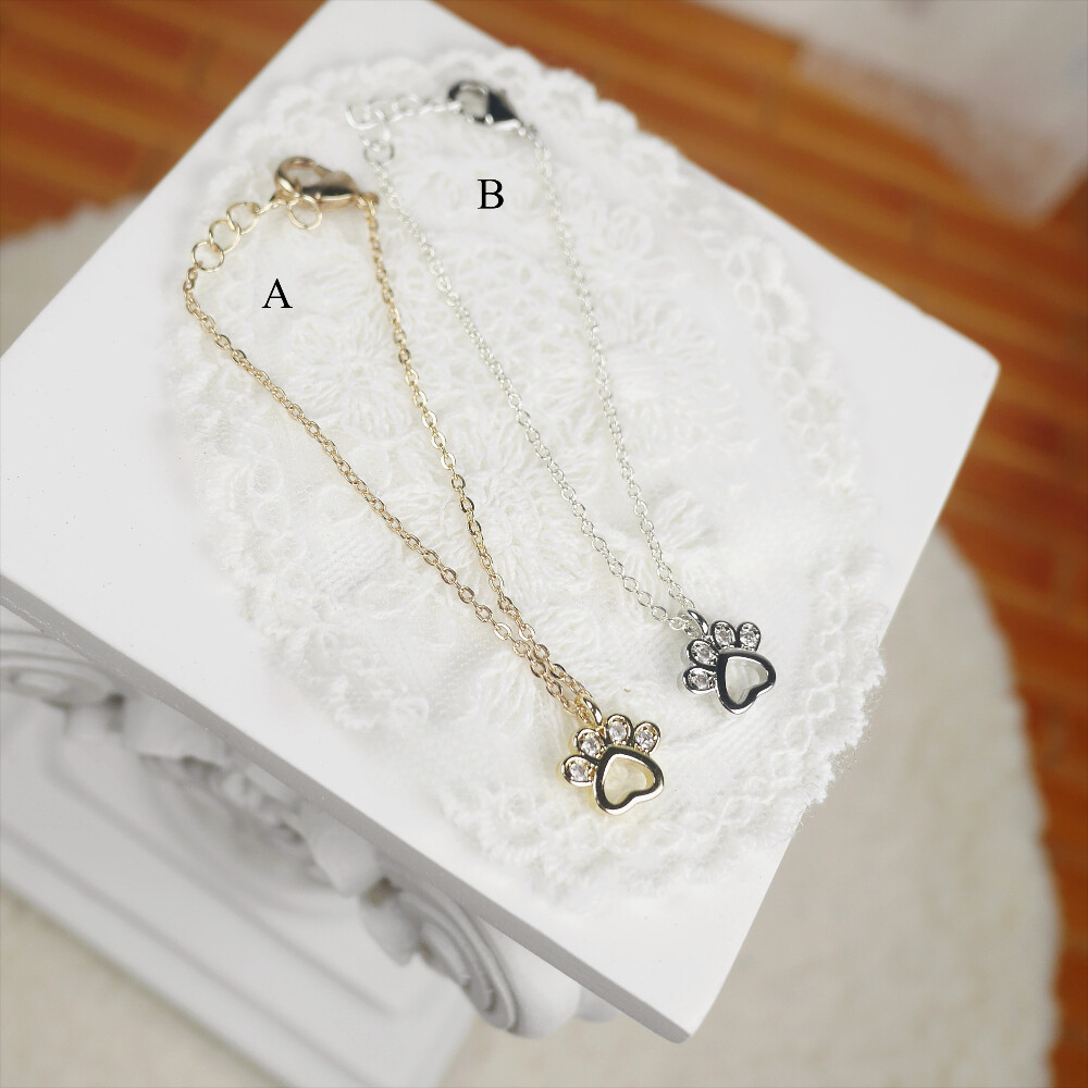 1/3 1/4 1/6 Dog Paw with Zirconia Necklace Jewellery Models For 12″ BJD Figures