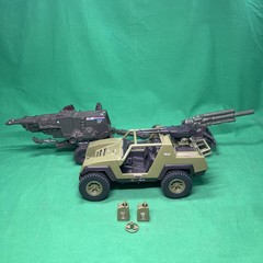 Vintage GI JOE 1982 VAMP Jeep & HAL + 1984 Mountain Howitzer ARAH