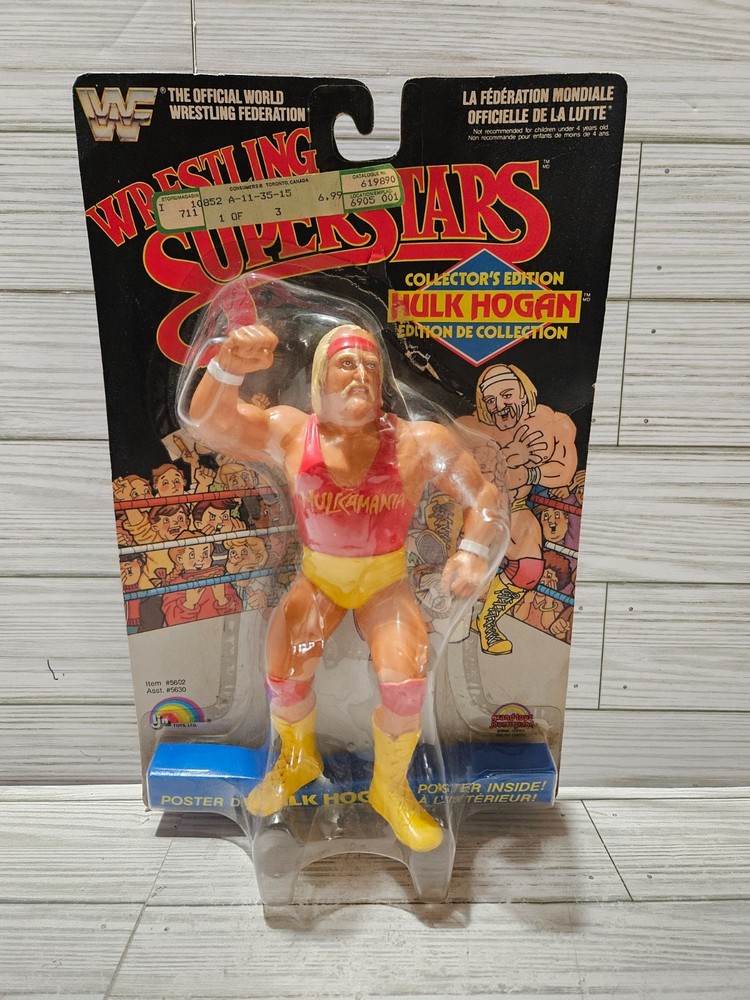 Hulk Hogan Red Shirt Black Card WWF LJN Super Rare Cracked Bubble