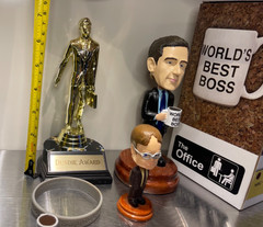 The Office Custom Michael Scott Dwight Bobble Lot, Dundee Award Rabid Wrist Band