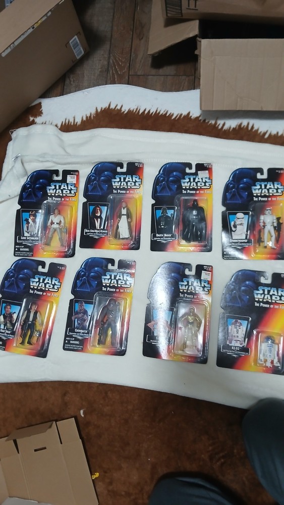 Lot of 8 Power of The Force Brand New Vintage 1995 Star Wars Action Figures MOC