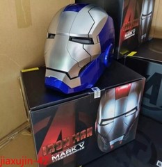 AUTOKING 1:1 Wearable JARVIS Voice Control Cosplay Iron Man MK5 Helmet Mask Gift