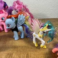 My Little Pony Figure Lot Of 15 Ponies Various Sizes Hasbro