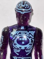 Vintage Original Tomy Tron Purple Action Figure 1981 No Disk -VG