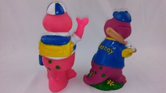 2 Barney The Purple Dinosaur Batter Up Baseball Coin/Piggy Bank Back to School
