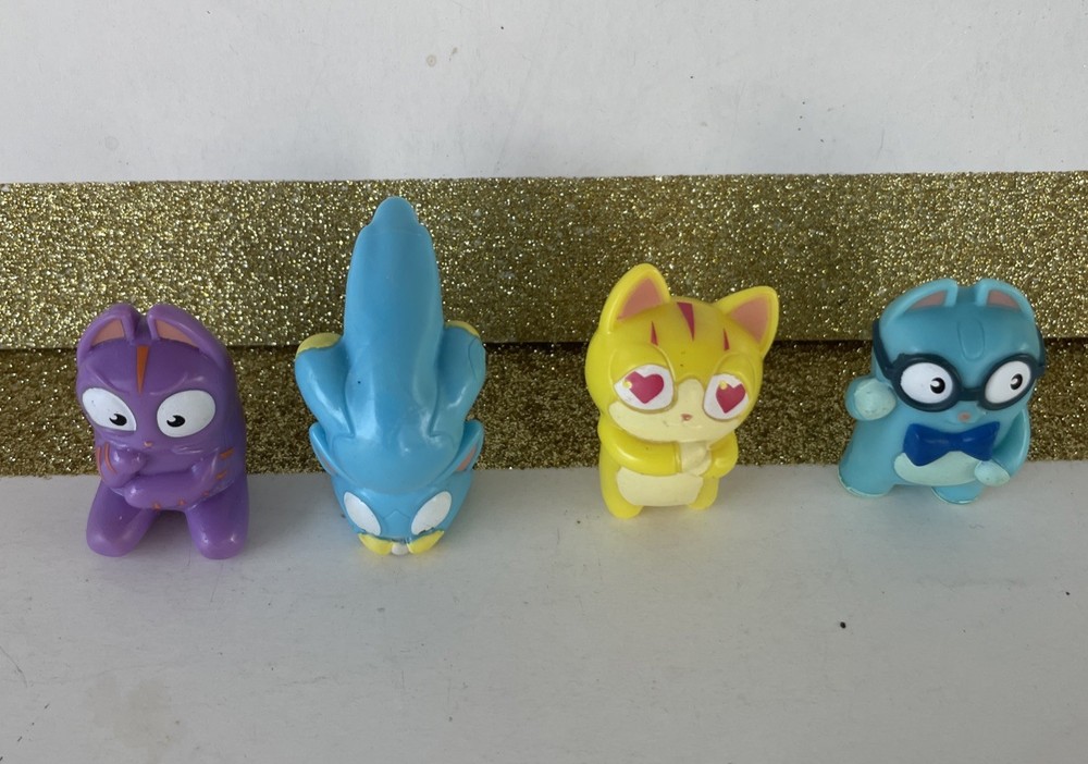 Lost Kitties Series 2 Boops ,Bonbon , Professor , And Sid Figures Lot ^..^