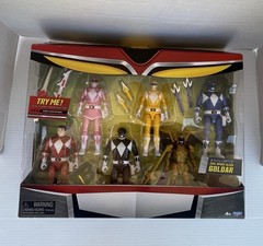 Goldar with Red Blue Pink Yellow & Black Rangers Action Figure 6-Pack