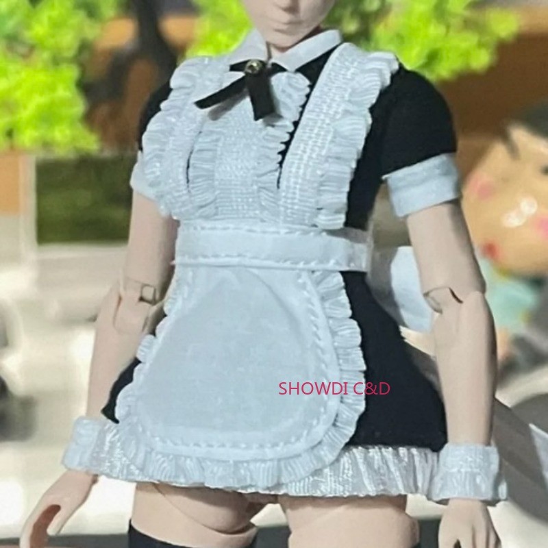 1/12 Custom Maid Costume Dress Clothes Set For 6” Romankey Figma Action Figure