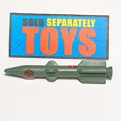 GI Joe Ammo Dump Unit 109MM MISSILE w sticker rocket original 1985 playset part