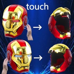 New Iron Man Gold MK5 Helmet Electronic Voice Activated Open&Close Mask Autoking