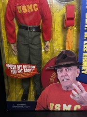 SIDESHOW Gunnery Sgt. R. Lee Ermey 12″ PT Gear Action Figure NEW & Sealed Works