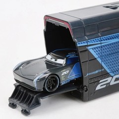 2Pcs Disney Pixar Car3 NO.20 Jackson Storm Mack Hauler Truck+Car Diecast Toy Set