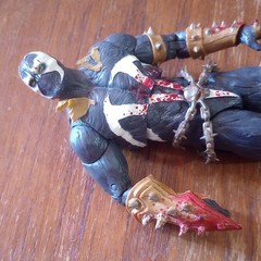 Spawn Black White Gold Red Plastic Action Figure w/ Chains Gold Armor