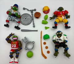 Vintage TMNT Sewer Sports All Stars Teenage Mutant Ninja Turtles Lot Of 4