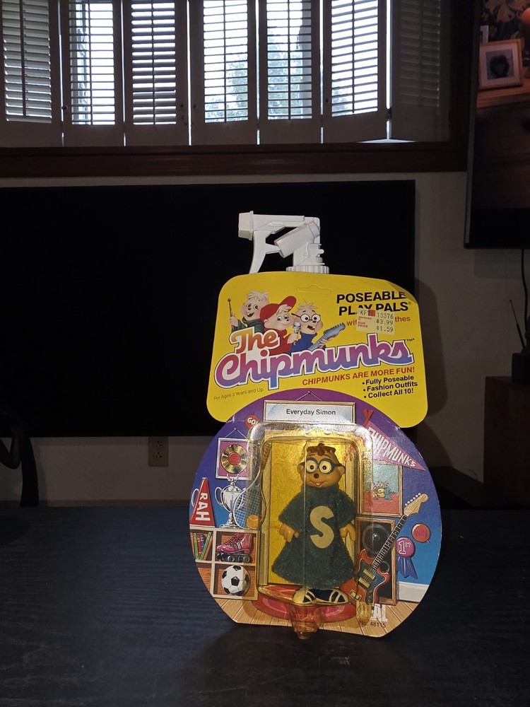 NOS Vintage 1984 THE CHIPMUNKS Everyday Simon 3″ figure Poseable Play Pal Figure