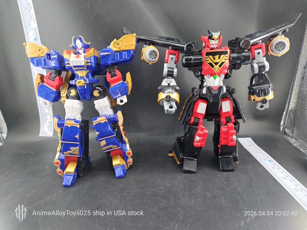 Metal Cardbot Black Hook & Fleta Z Transforming Robot Set USAship