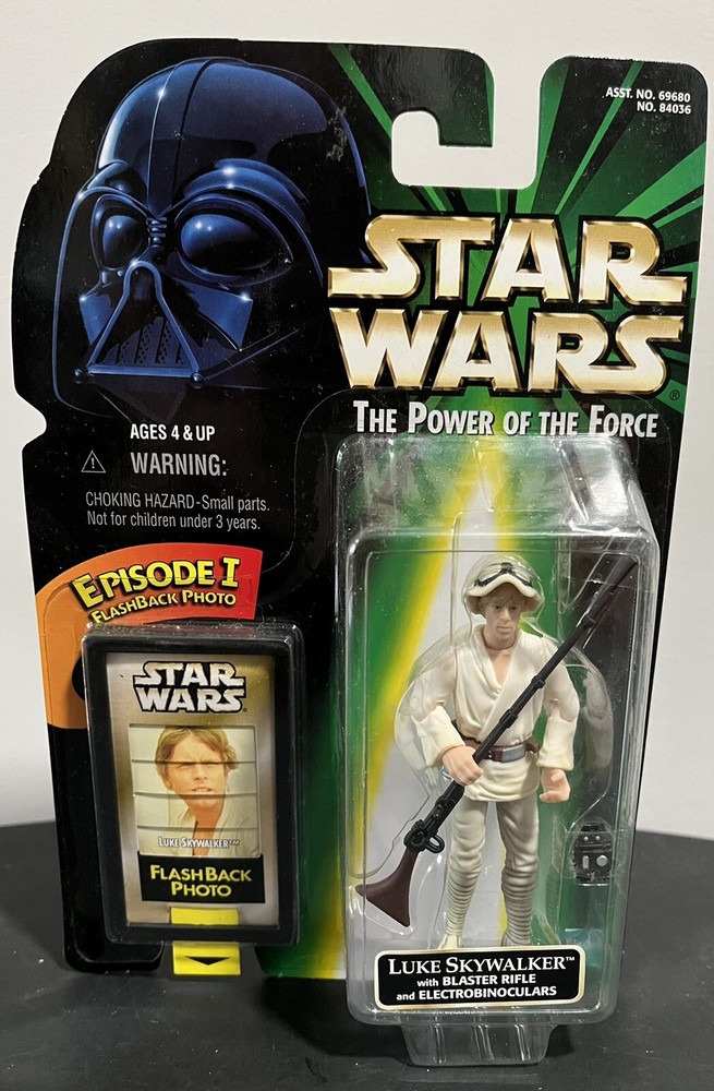 Star Wars Luke Skywalker w/ Blaster Rifle + Electrobinoculars Hasbro 1998 Sealed