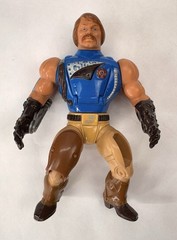 Vintage 1986 MOTU Rio Blast Action Figure, Weapon, Mini Comic, Partial Card Back