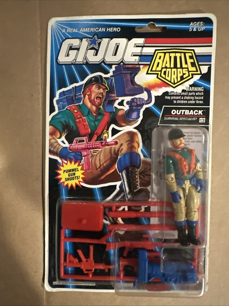 GI Joe Battle Corps Outback Yellow Hat Eco Warrior Figure NEW Hasbro 1993