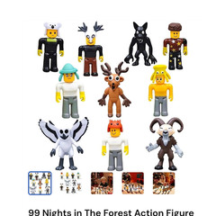 99 Nights in The Forest Deer Wolf Owl Goat Action Figure Set 3.8″ 2.8″ 10 Pack