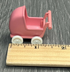 Playmobil Pink And White Baby Stroller Buggy Furniture Mansion Vintage