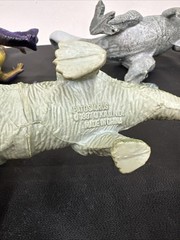 Lot (4) Vintage 80s & 90s Imperial Dinosaur Toy Vibrant Colors Apatosaurus