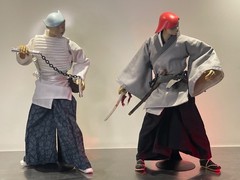 1:6 Custom ThreeA SAMURAI Ronin Shogun 2 Figure Lot, Stands Ashley Wood 3a Parts