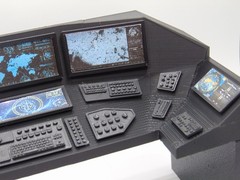 Custom 1:12 Scale Computer Operator Control Station Diorama Prop Set 6″ GI JOE