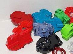 Lot of Vintage Beyblades, Spinners, Launchers Parts Metal Plastic Rubber