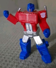 2 1/2″ Plastic Red Silver+Blue Optimus Prime Mini Transformer Action Figure Toy