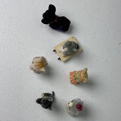 KITTY PUPPY IN MY POCKET Lot of 6 – Flocked Pets