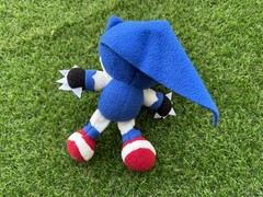 HOMEMADE Sonic the Fighters Hedgehog Metal Sonic Plush Hue Hue Hue 1995 w/ Art