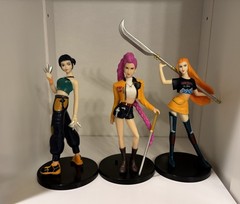 Kpop Demon Hunters 3 Pcs Action Figure with Base & Accessories & Original Boxes