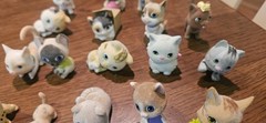 Kitty In My Pocket Flocked 17 Pc Lot. Nice Variety Of These Collectibles