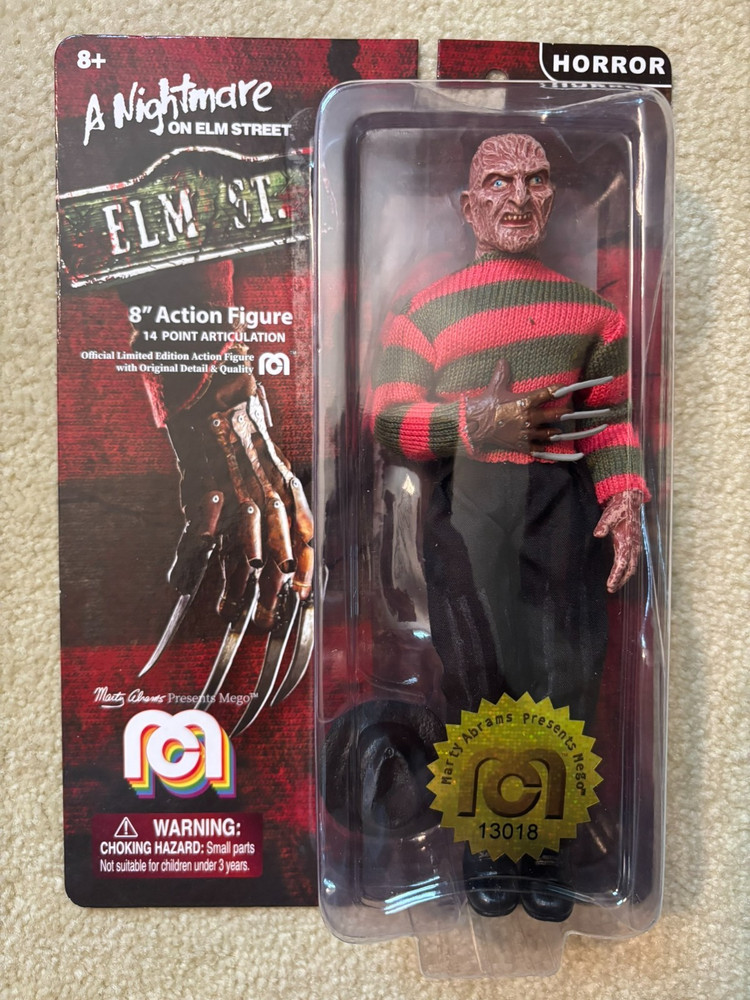 2019 Freddy Krueger 8″ Mego Figure #13018 A Nightmare on Elm St! horror movie