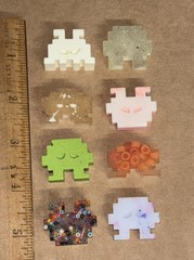 SPACE INVADERS Resin Figure Lot of 8 Urban Designer Art UK Handmade B