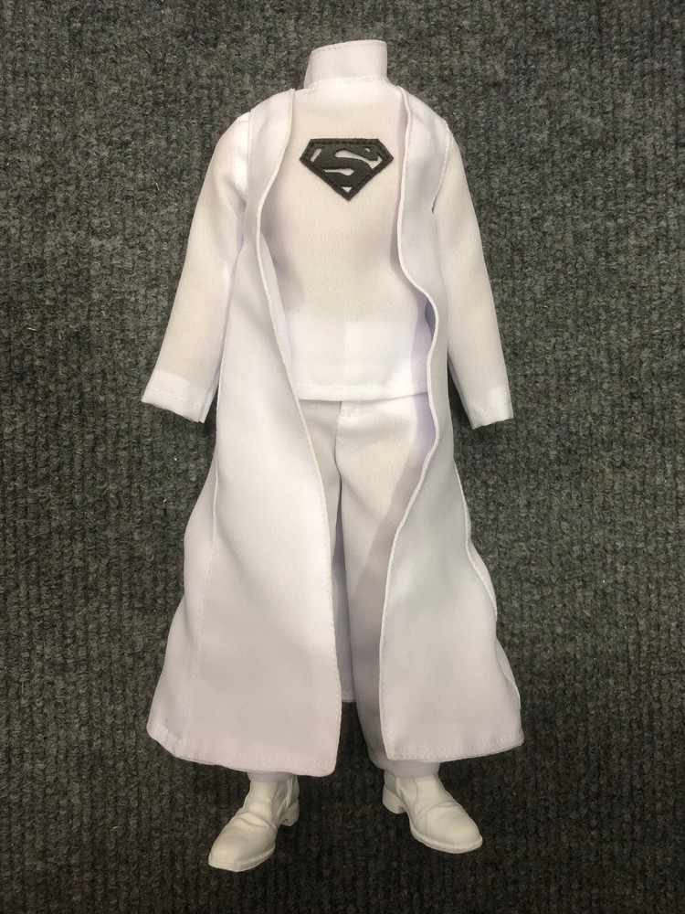 1/6 Custom Superman Returns Jor-El Marlon Brando Suit Boots for Action Figure