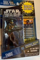 Pack of 2 figures star wars mandalorian warrior cw29 and embo cw33 value pack
