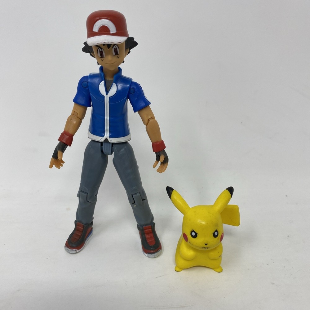Pokemon Ash Ketchum And Pikachu Action Figures Official Nintendo TOMY 2015