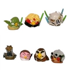 Lot of 7 Angry Birds Star Wars Telepods – Yoda, Grievous, Padme, Luke & More!