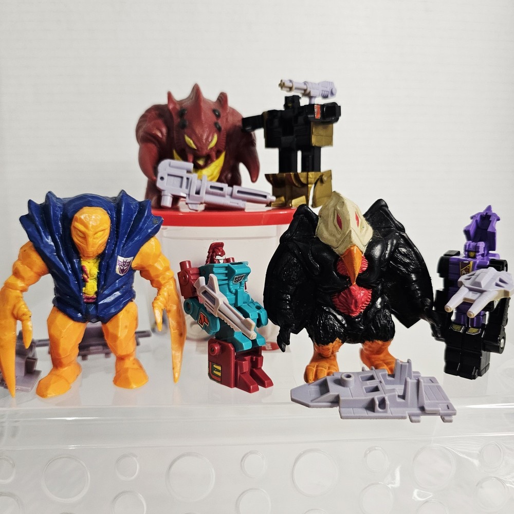 1989 Transformers G1 Monstructor Pretender Slog, Icepick & Birdbrain Mostly Comp
