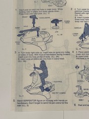 VINTAGE GI JOE AIR CHARIOT BLUEPRINTS ARAH